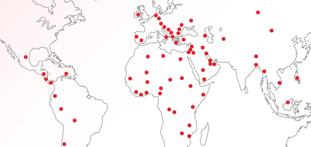 Weltkarte von EndoMed Systems Endnutzern